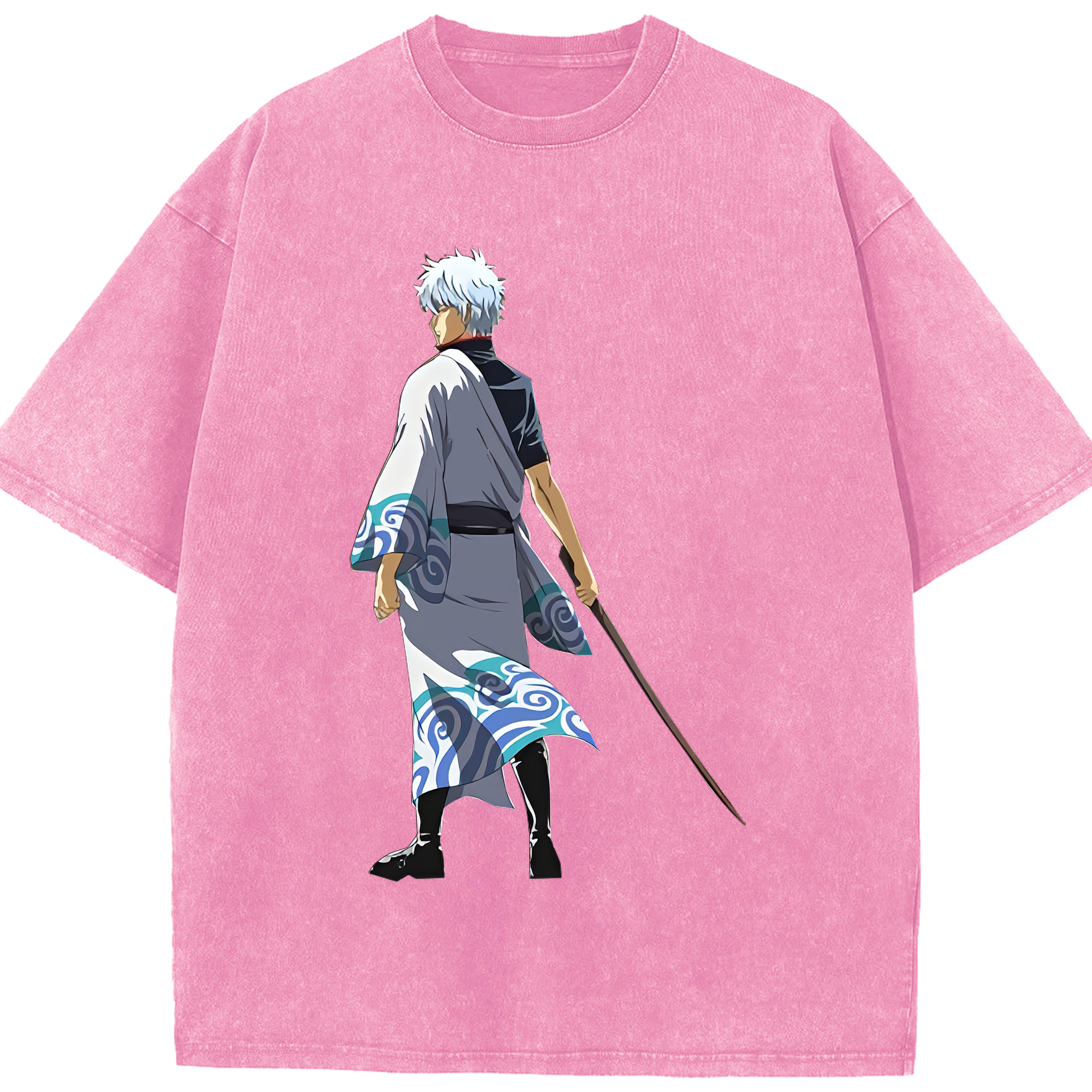 （画像用） ぎんたま 坂田銀時（さかたぎんとき） 神楽 志村新八（しむら しんぱち） GINTAMA Sakata Gintoki Kagura Shimura Shinpachi 綿100% ヴィンテージ風 半袖Tシャツ（フロントプリント）